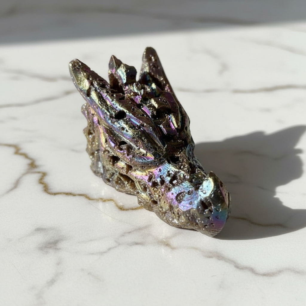 Aura Sphalerit Drachenkopf - Lebendige Farben CrystalScents
