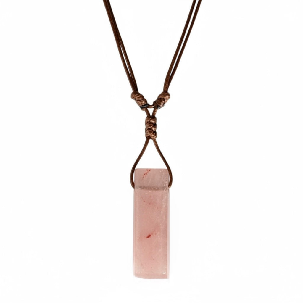 Erdbeerquarz Halskette - Liebe & Lebensfreude CrystalScents