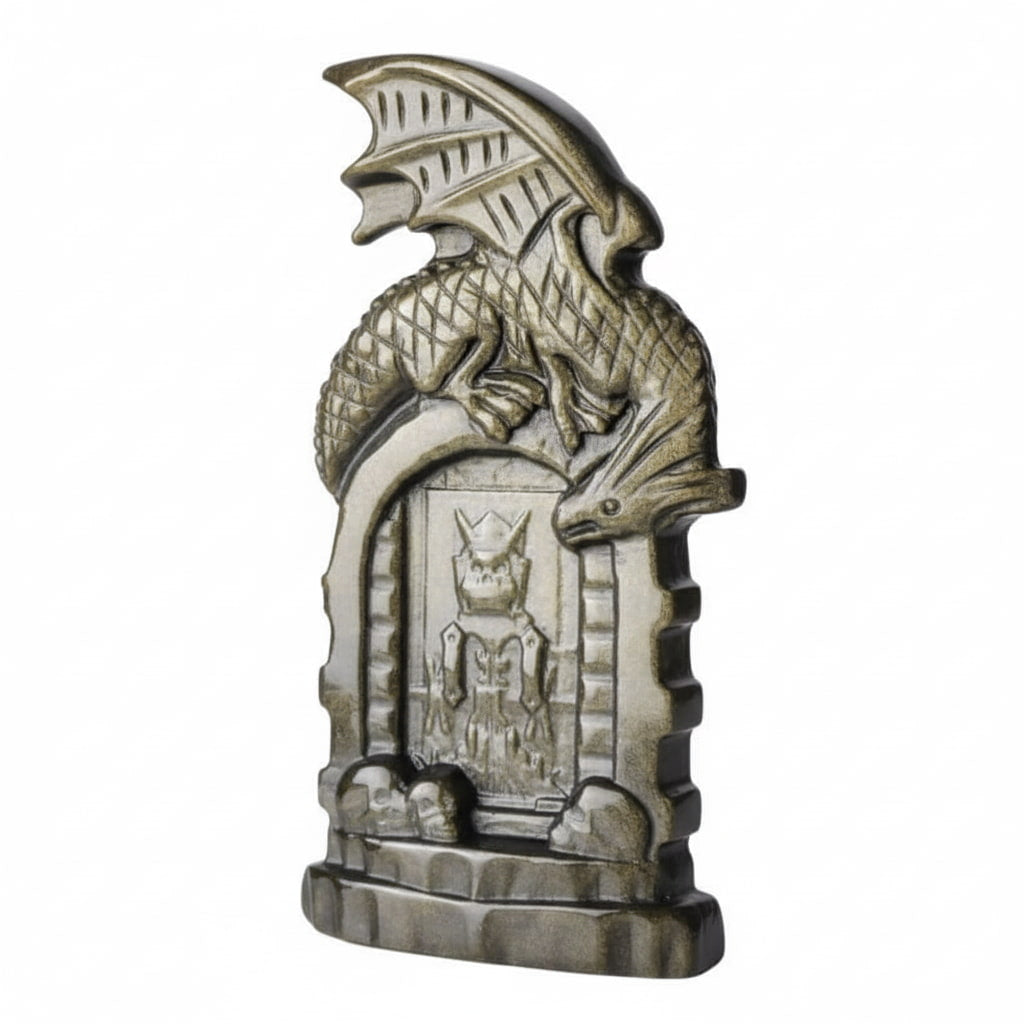 Gold Obsidian „Drachenportal“ – Mystische Kristallskulptur CrystalScents