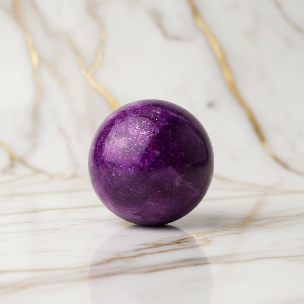 Lila Mondstein Kugel – Lila Schimmer CrystalScents