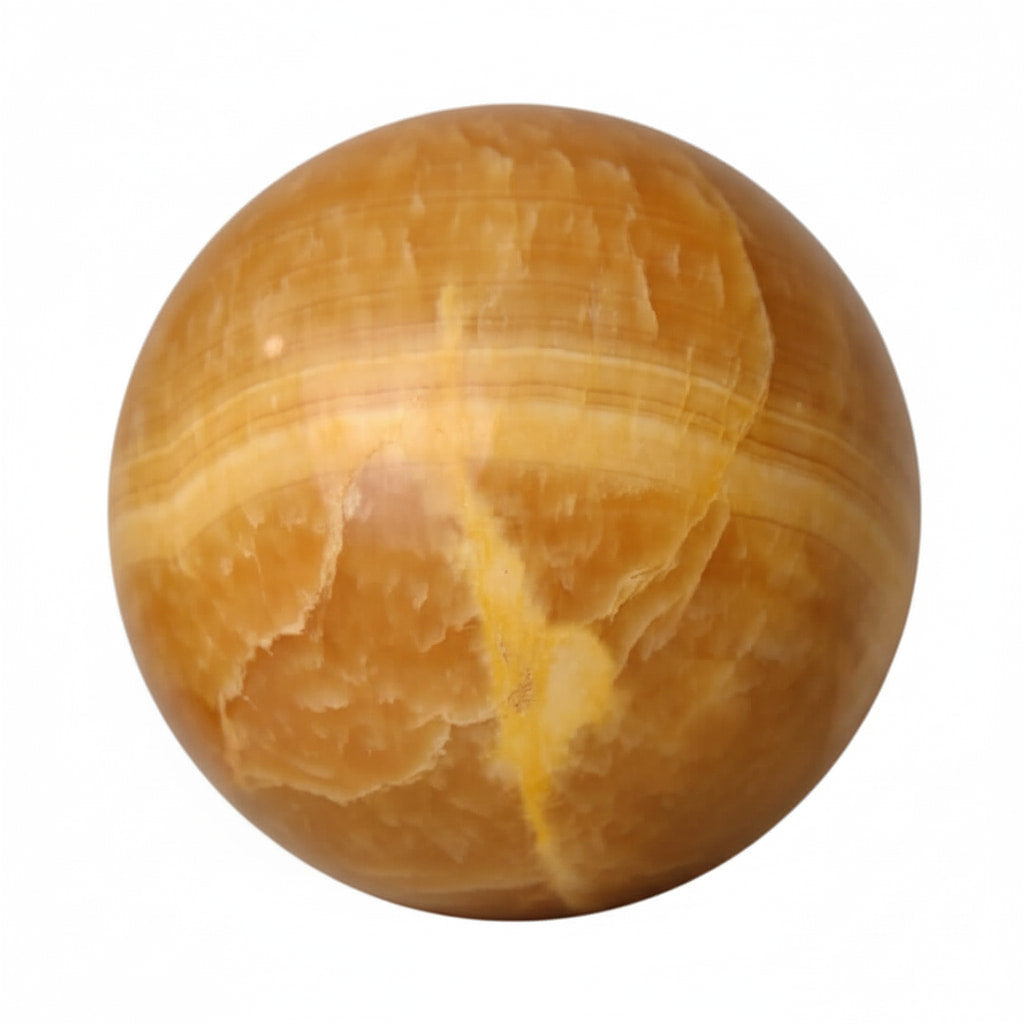 Große Calcit Kugel - in kräftigem Orange CrystalScents