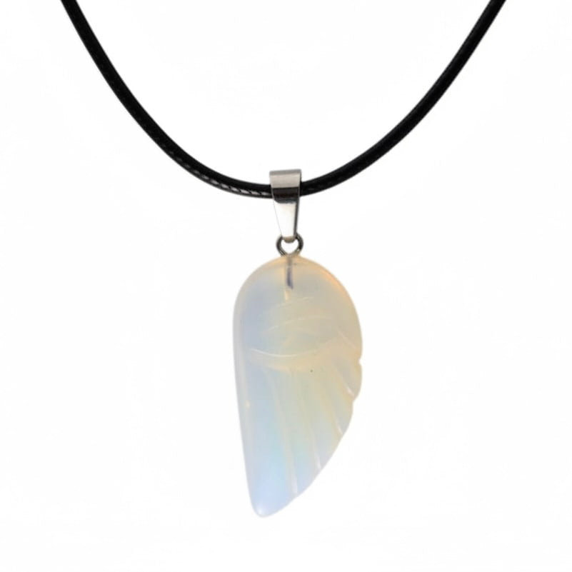 Opalit Halskette - Flügel Anhänger