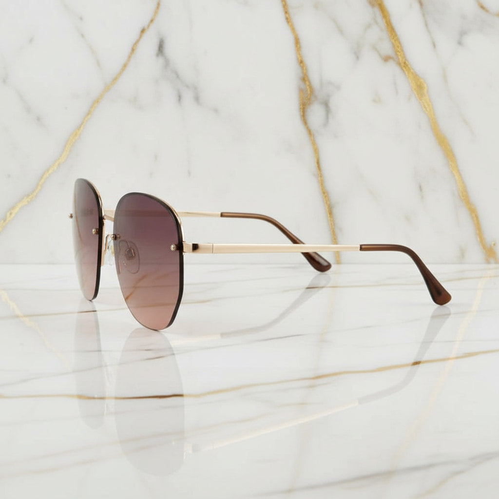 Sonnenbrille in Gold mit Verlauf CrystalScents