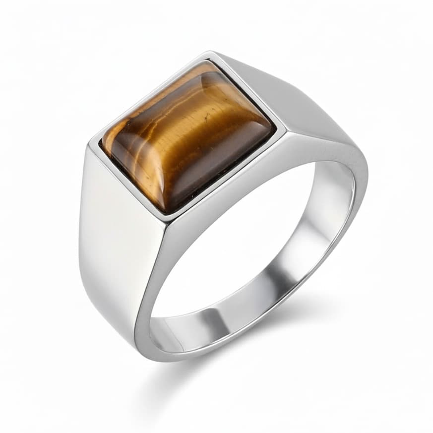 Tigerauge Ring Silber – Stil & Stärke CrystalScents