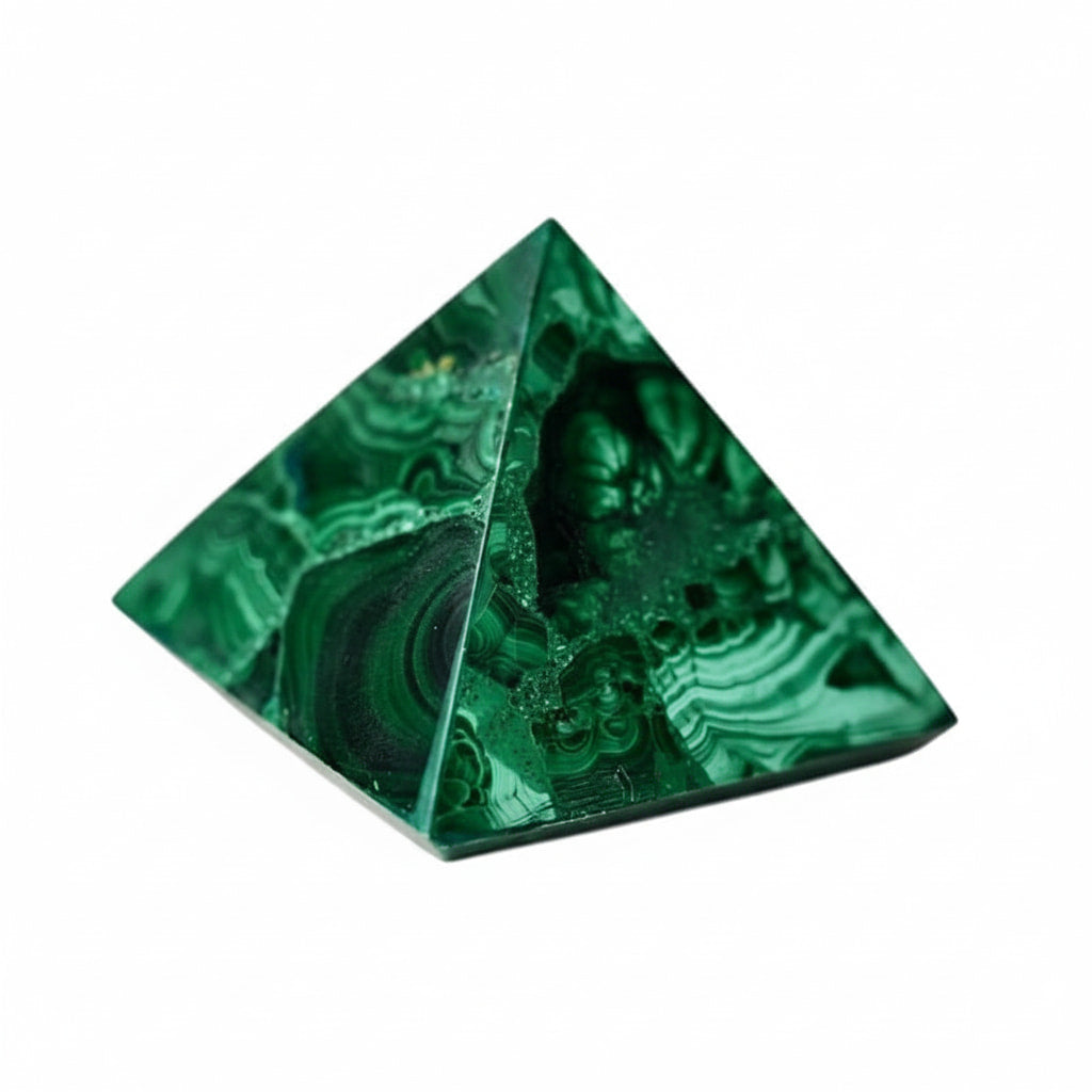 Malachit Pyramide – Naturmuster in geometrischer Form CrystalScents