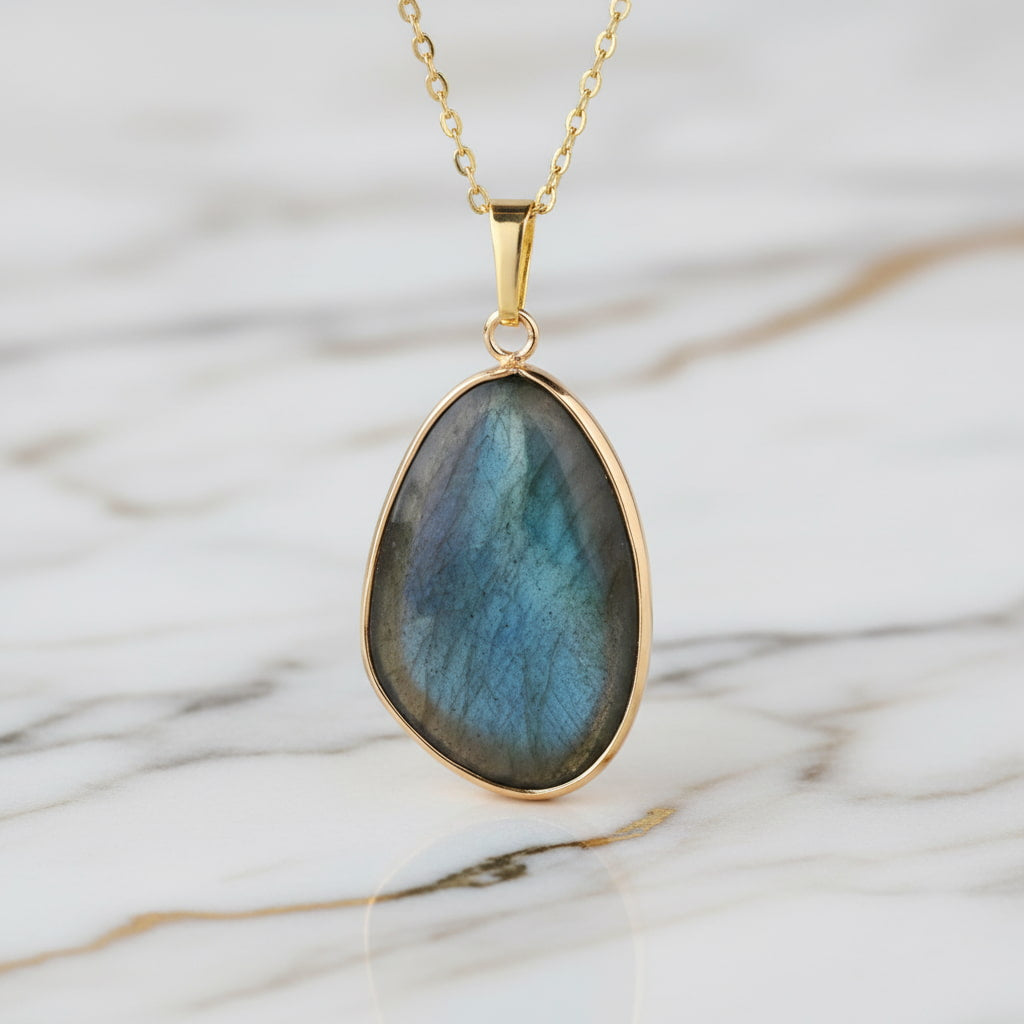 Labradorit Halskette - Schutz & Intuition CrystalScents