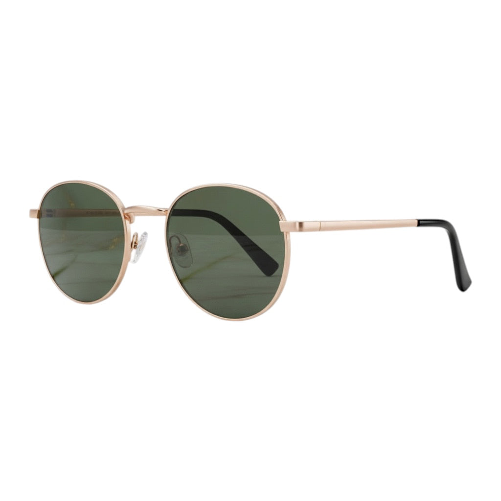 Sonnenbrille roségold mit grünen Gläsern CrystalScents