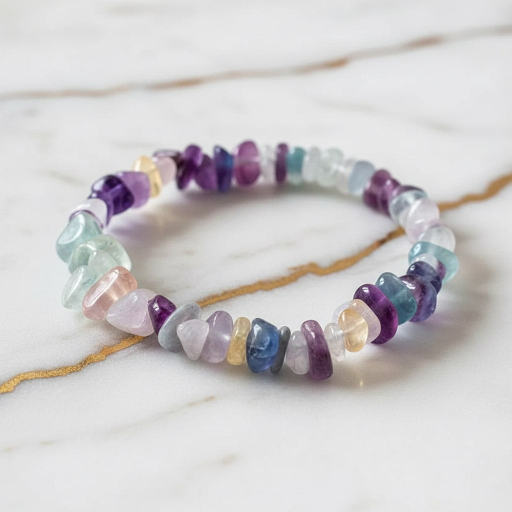 Fluorit Splitterarmband - Fokus & innere Balance CrystalScents
