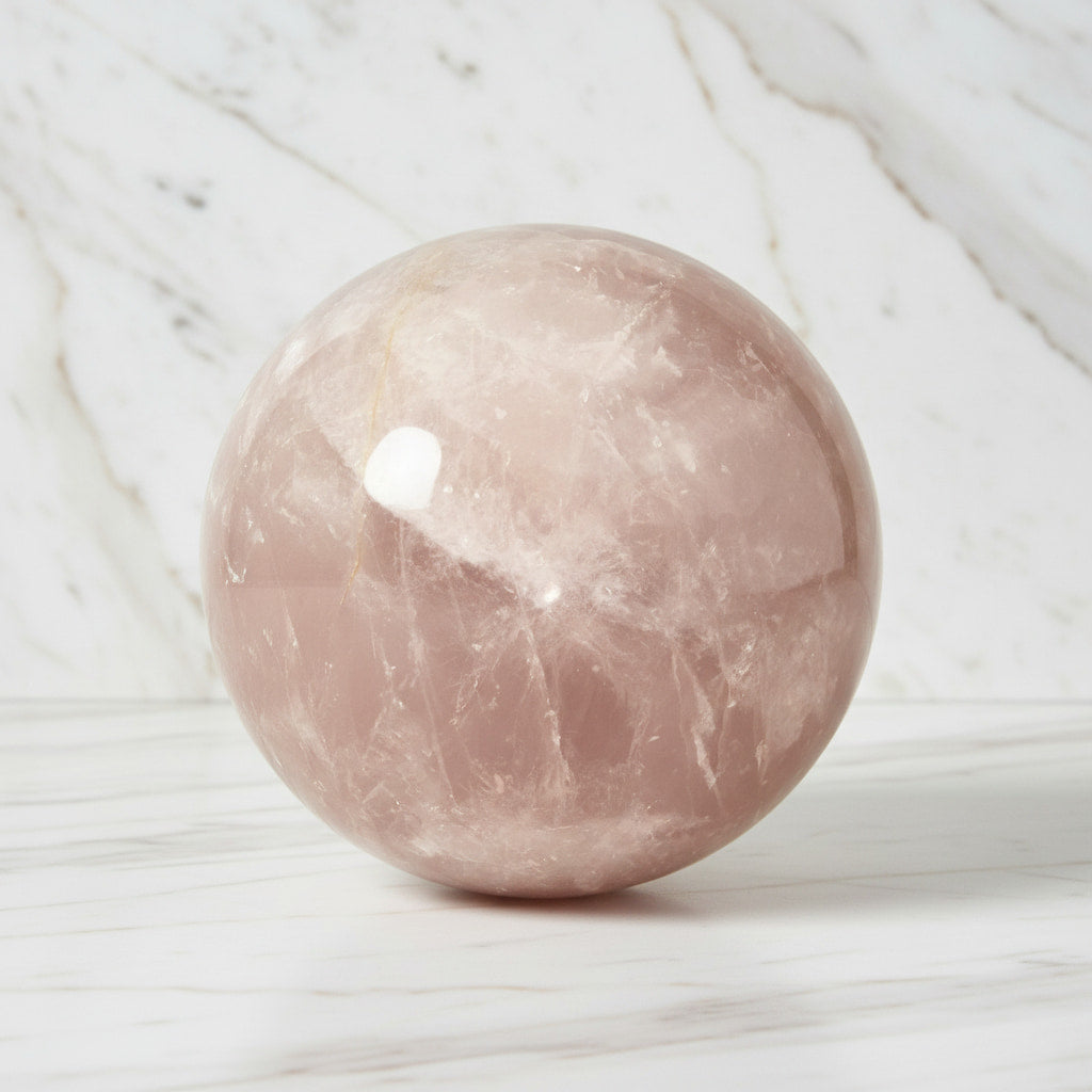 Rosenquarz Kugel – Licht & Liebe CrystalScents