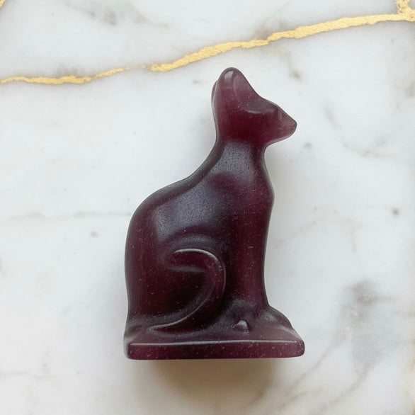Katzenaugen Katzenskulptur - Wachsamer Beschützer CrystalScents