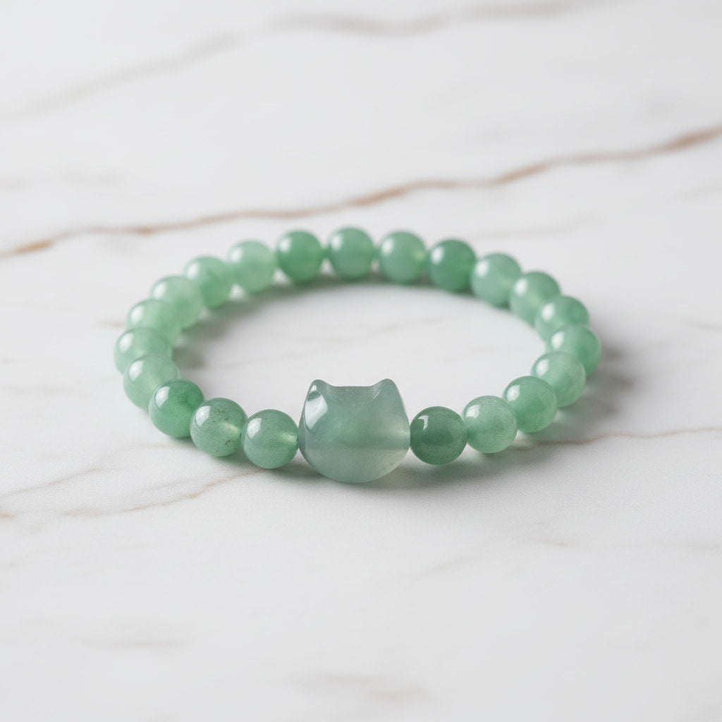 Aventurin Kugelarmband - Katze CrystalScents