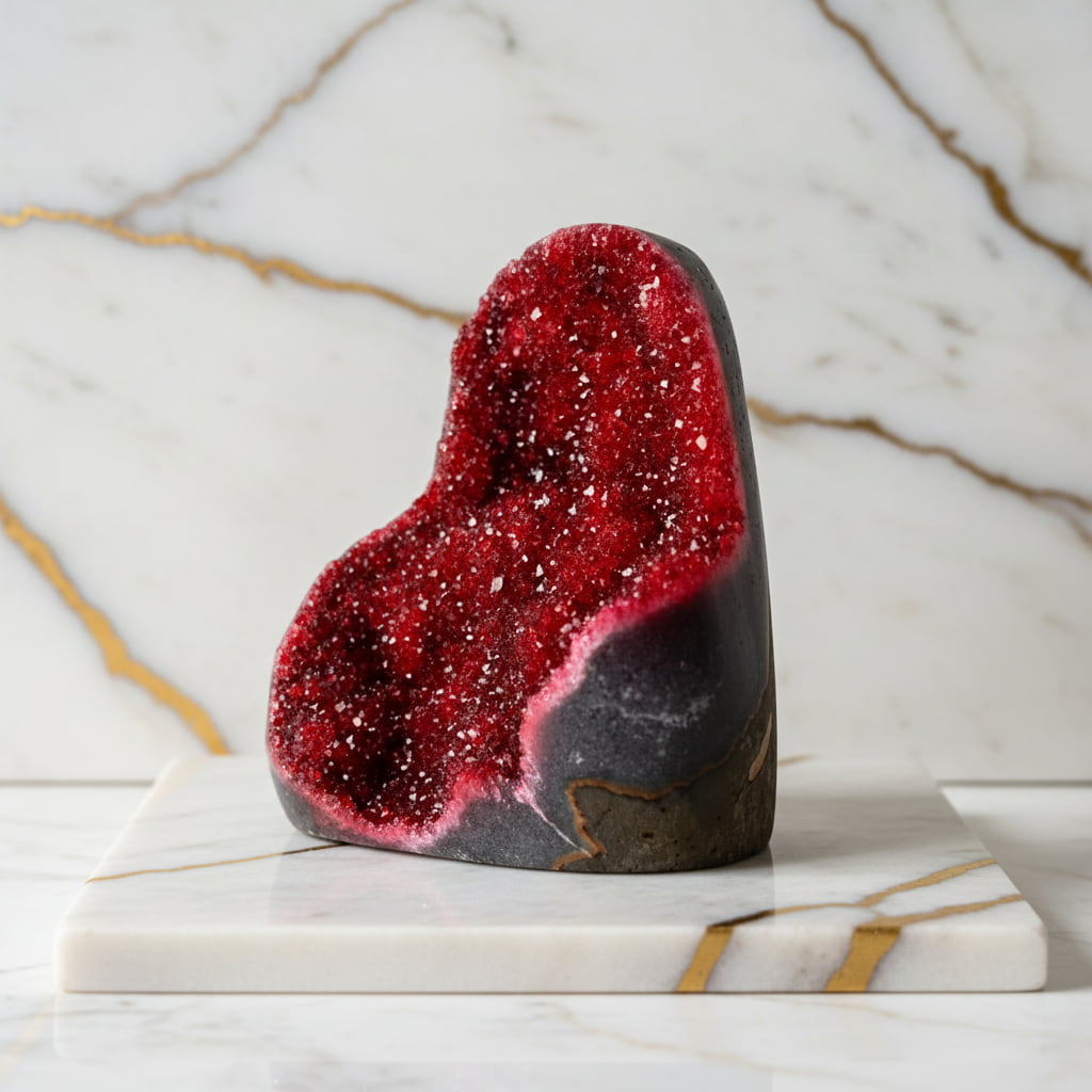 Amethystdruse – Glitzerndes Rot CrystalScents