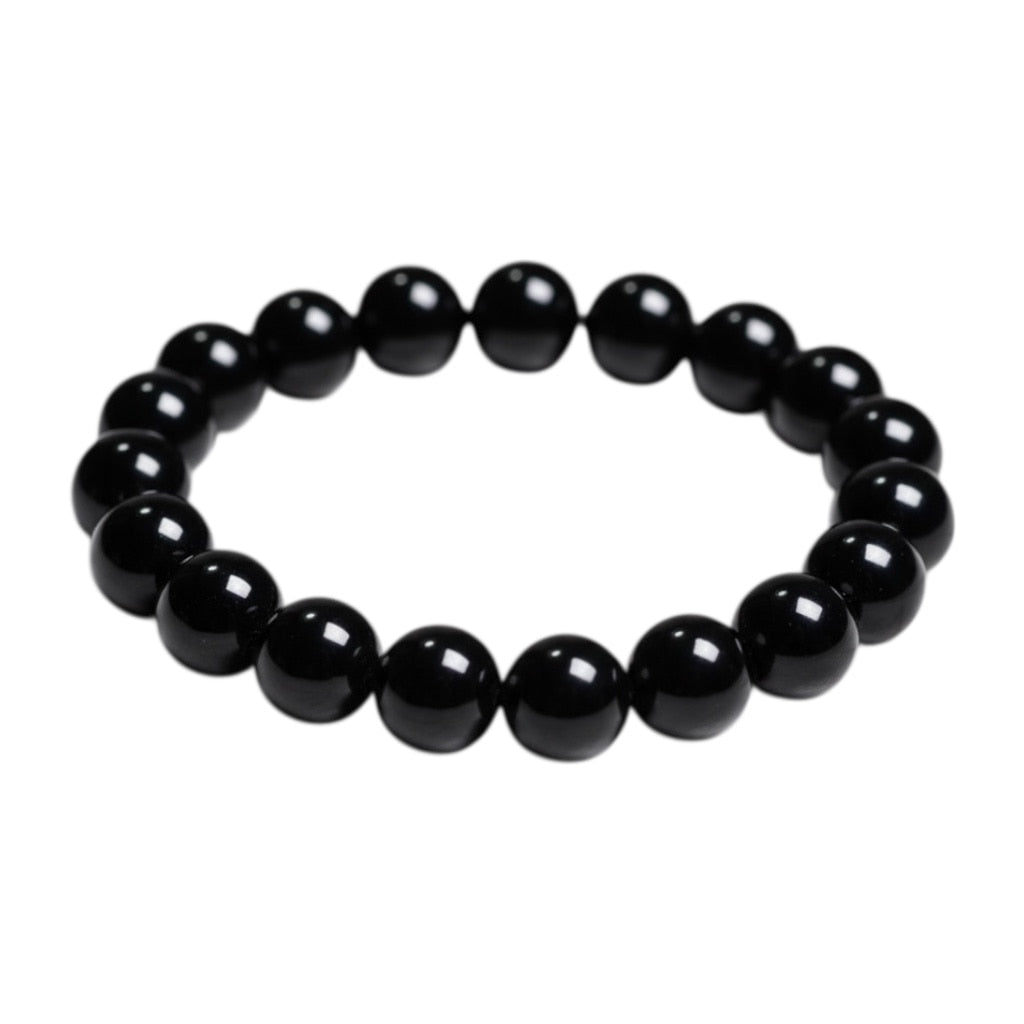 Obsidian Kugelarmband – Tiefschwarzer Glanz