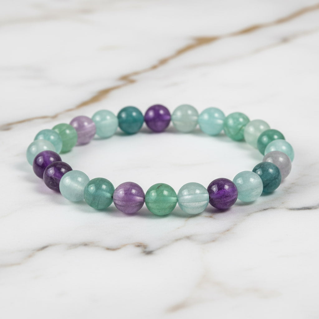 Fluorit Kugelarmband – Inspiration & Harmonie CrystalScents
