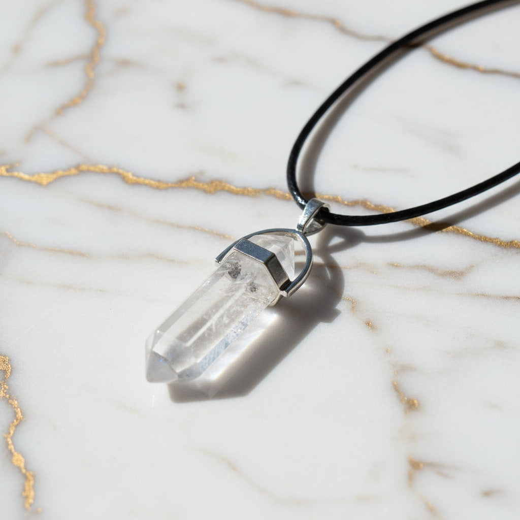 Bergkristall Halskette - Doppelender CrystalScents