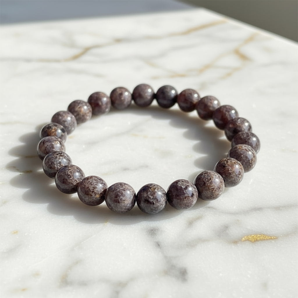 Flammenstein Kugelarmband – Mystisches Leuchten