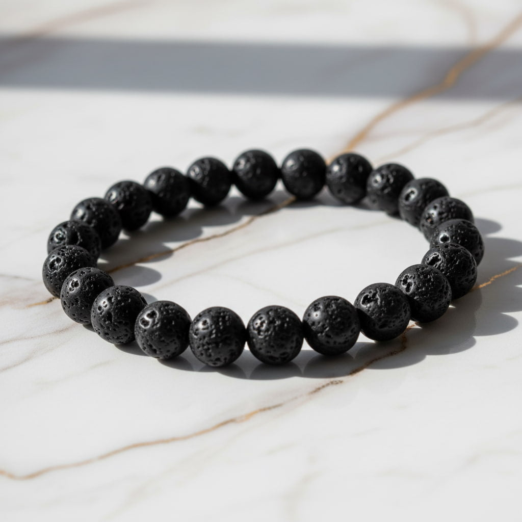 Vulkanstein Kugelarmband - Erdung & innere Stärke