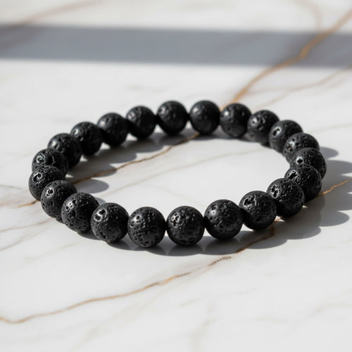 Vulkanstein Kugelarmband - Erdung & innere Stärke CrystalScents