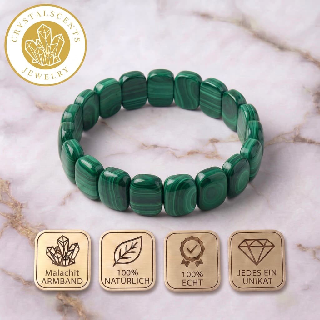 Malachit Armband - Lebendige Optik