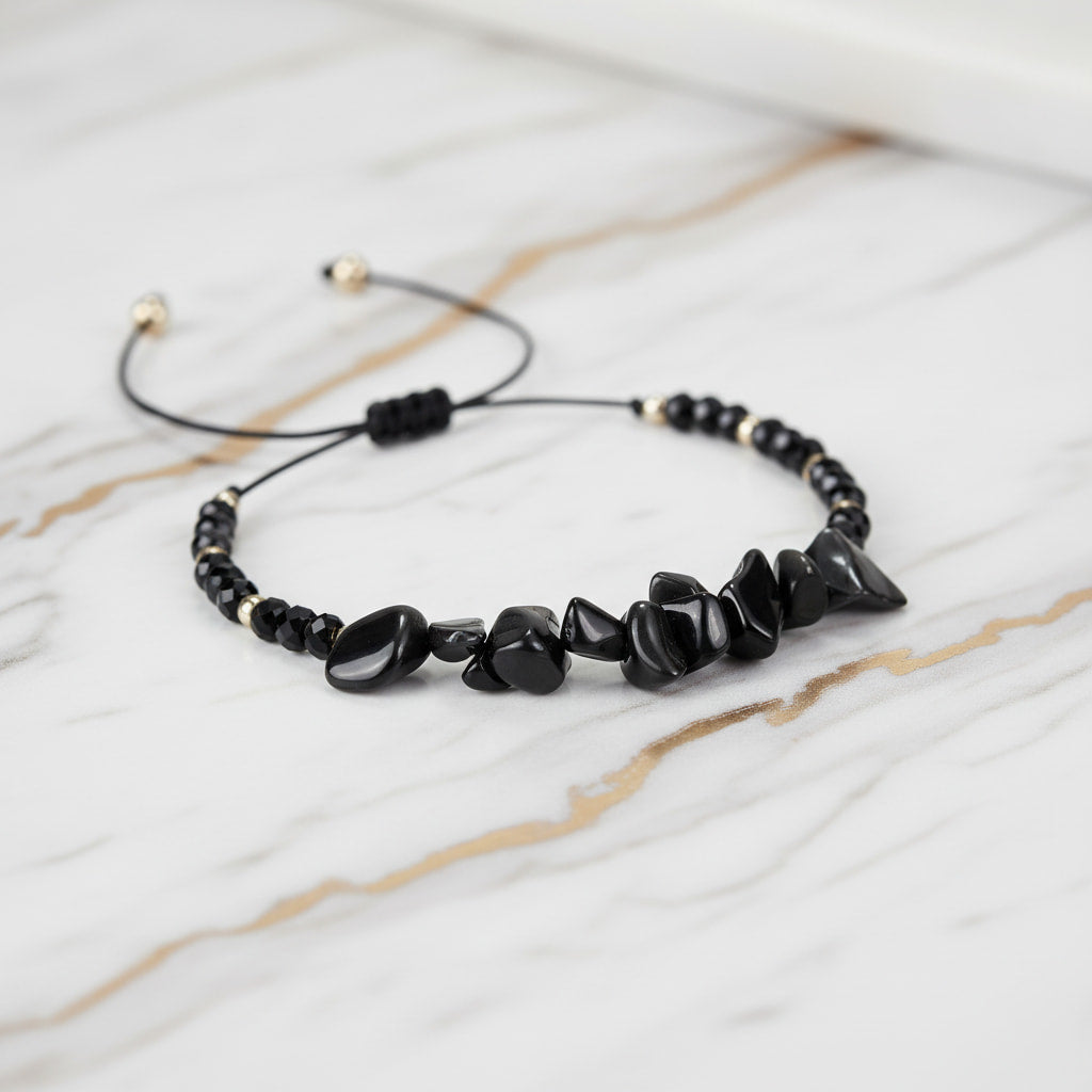 Obsidian Schutzarmband – Stärke & Sicherheit