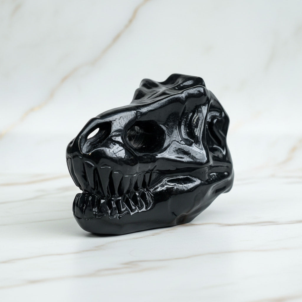 Obsidian T-Rex – Ausdrucksstarkes Kristallobjekt CrystalScents