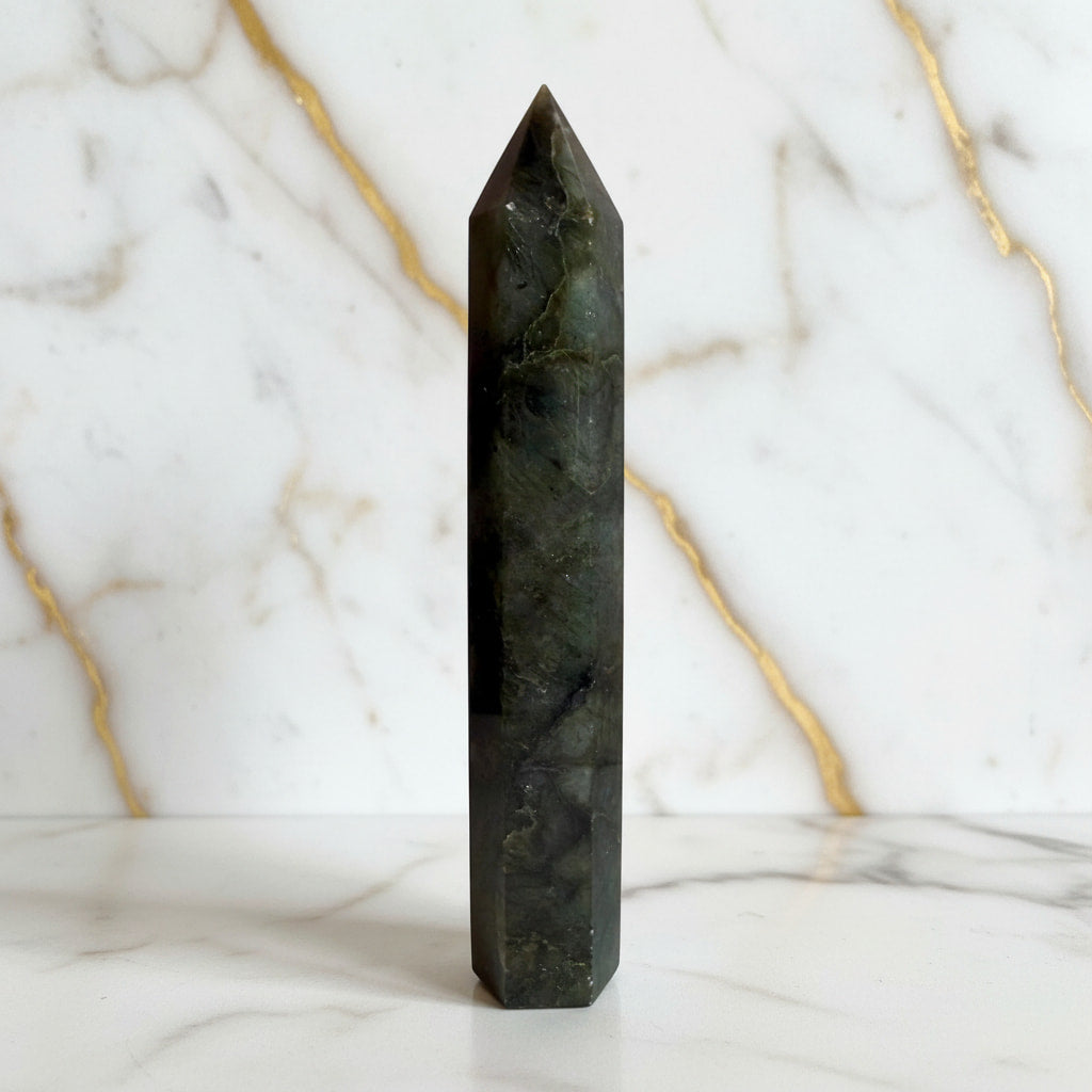 Labradorit Obelisk – Kraft & Lebendigkeit