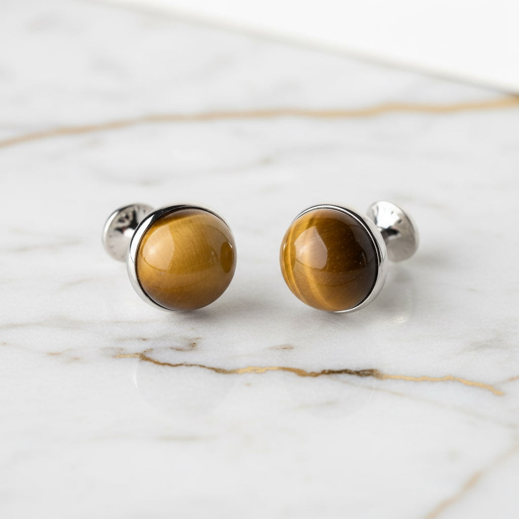 Tigerauge - Silberne Manschettenknöpfe JETZT sichern CrystalScents