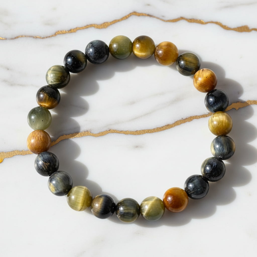 Tigerauge Kugelarmband - Energie & Schutz
