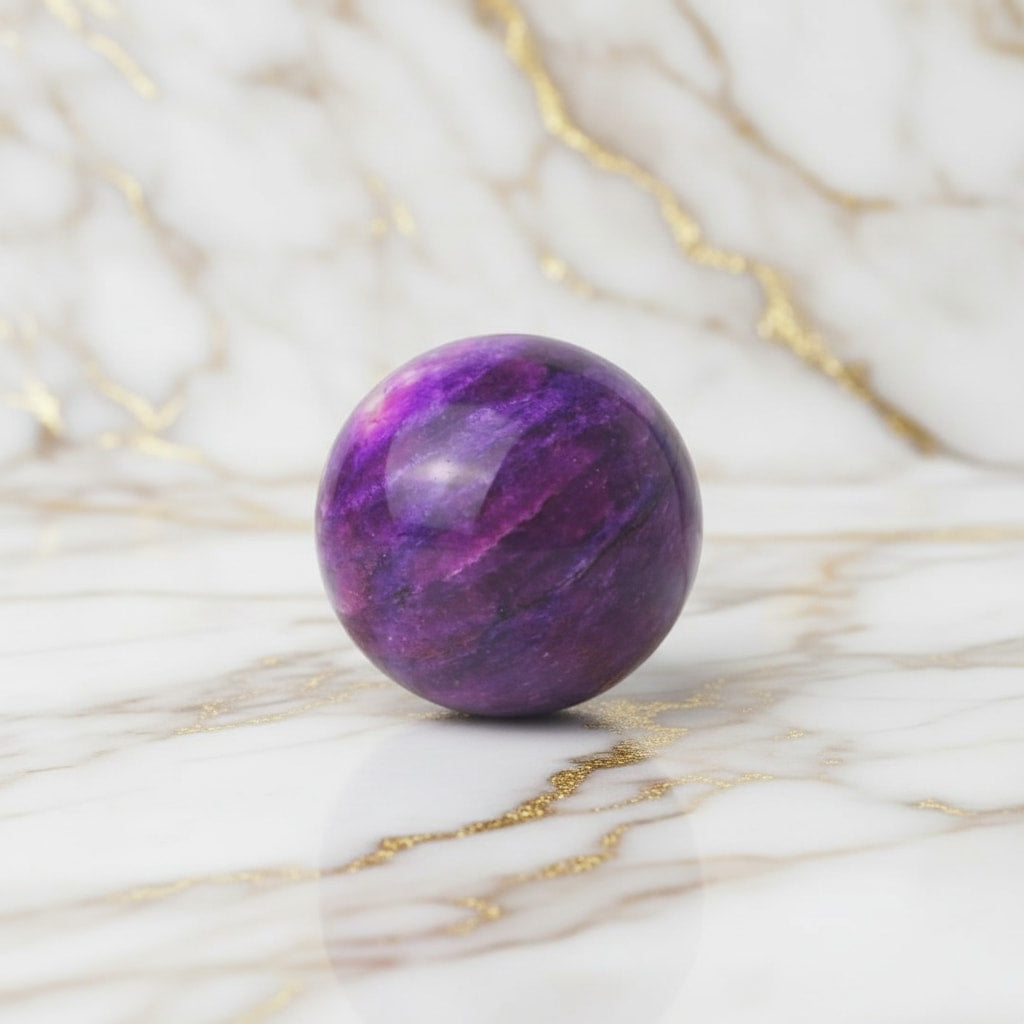 Lila Mondstein Kugel – Lila Meditationsbegleiter CrystalScents