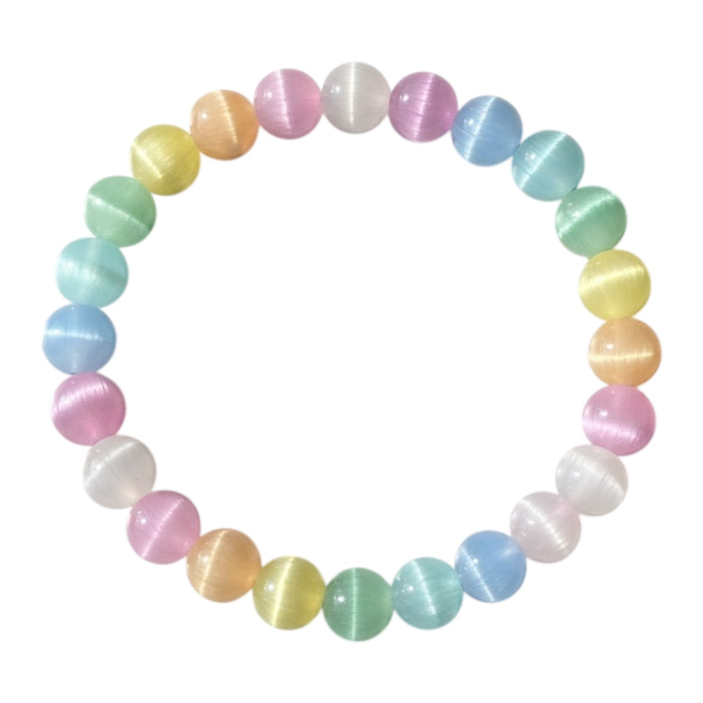 Katzenauge Kugelarmband – Schimmernde Energie des Regenbogens