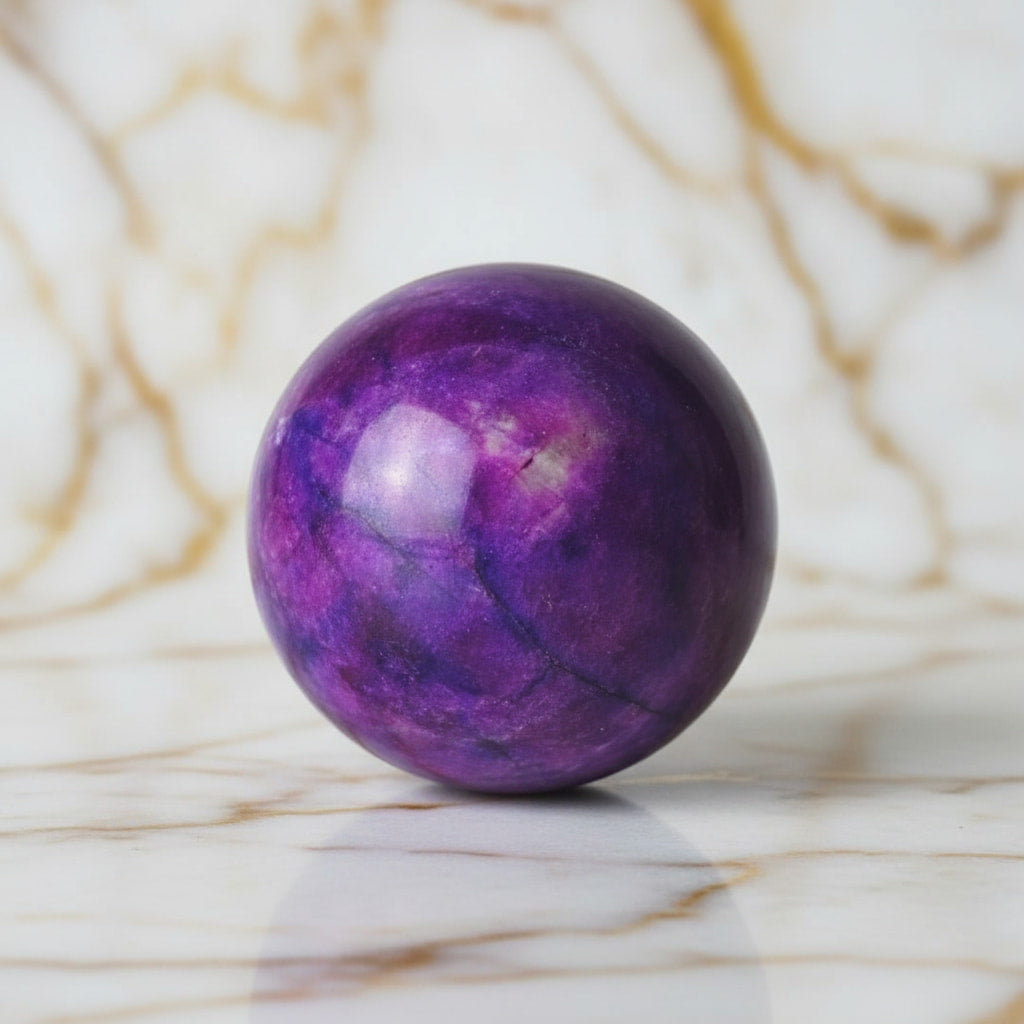 Lila Mondstein Kugel – Lila Meditationsbegleiter CrystalScents