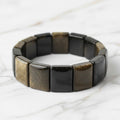 Gold Obsidian – Breites Armband mit magischem Schimmer CrystalScents