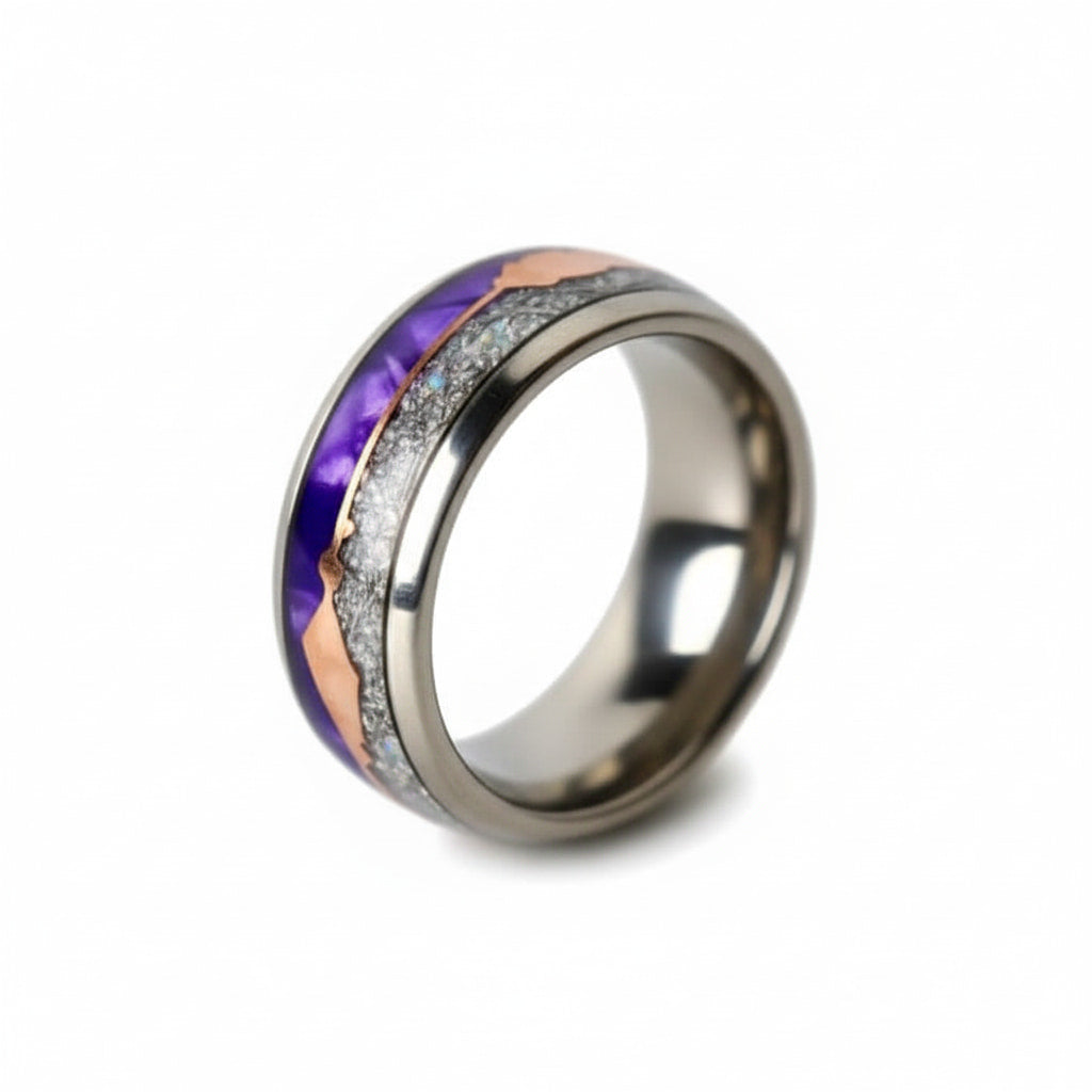 Ring mit lila Pfeil-Design – für markanten Look CrystalScents