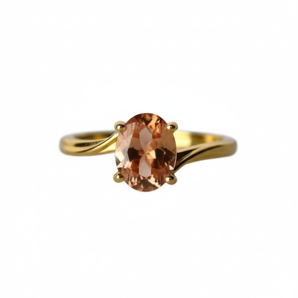 Ring mit orangefarbenem Stein – warme Akzente CrystalScents