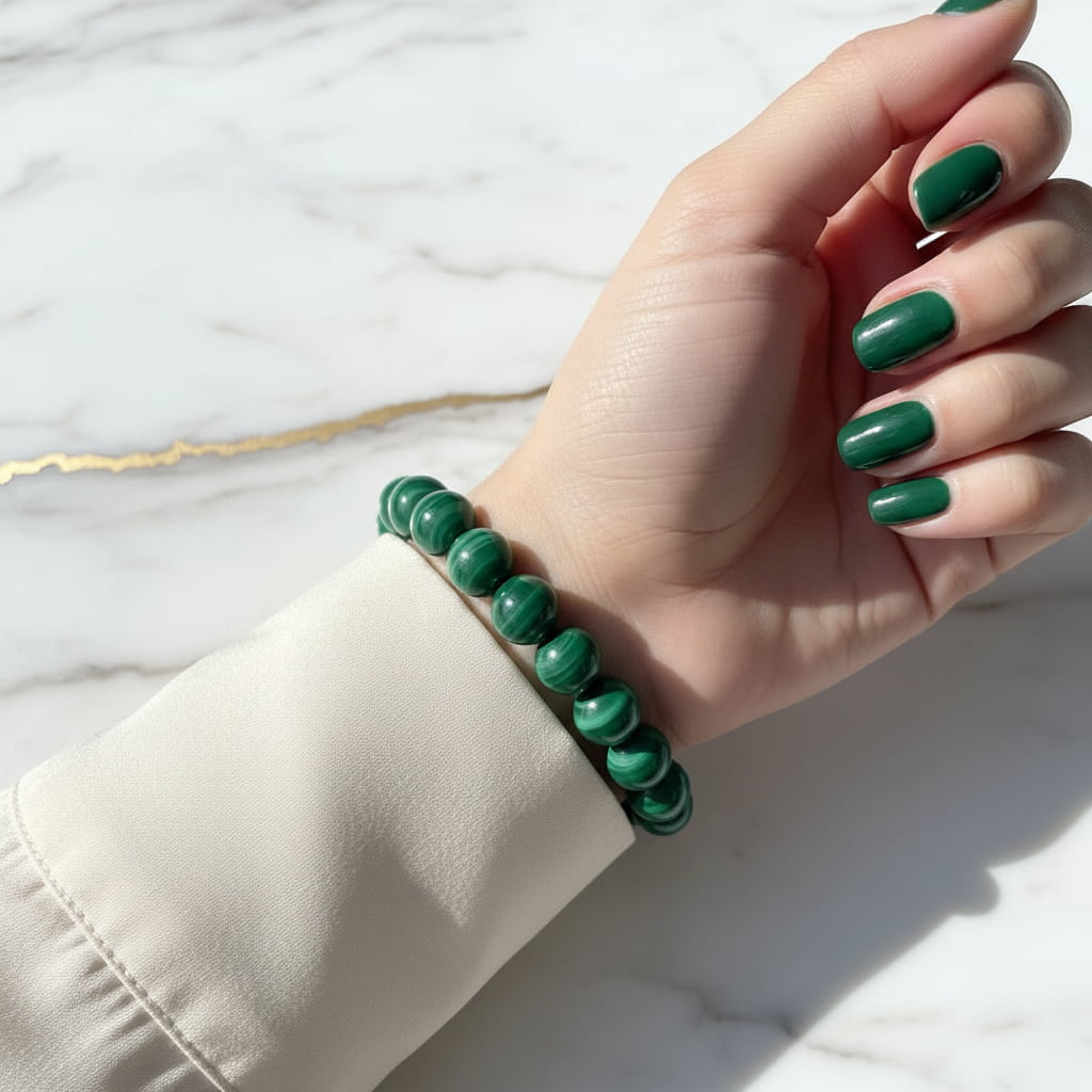 Malachit Kugelarmband – Fokus & Balance