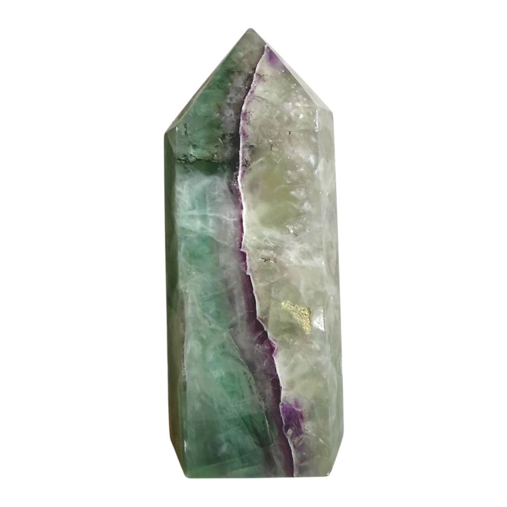 Fluorit Obelisk – Farbenfrohes Unikat