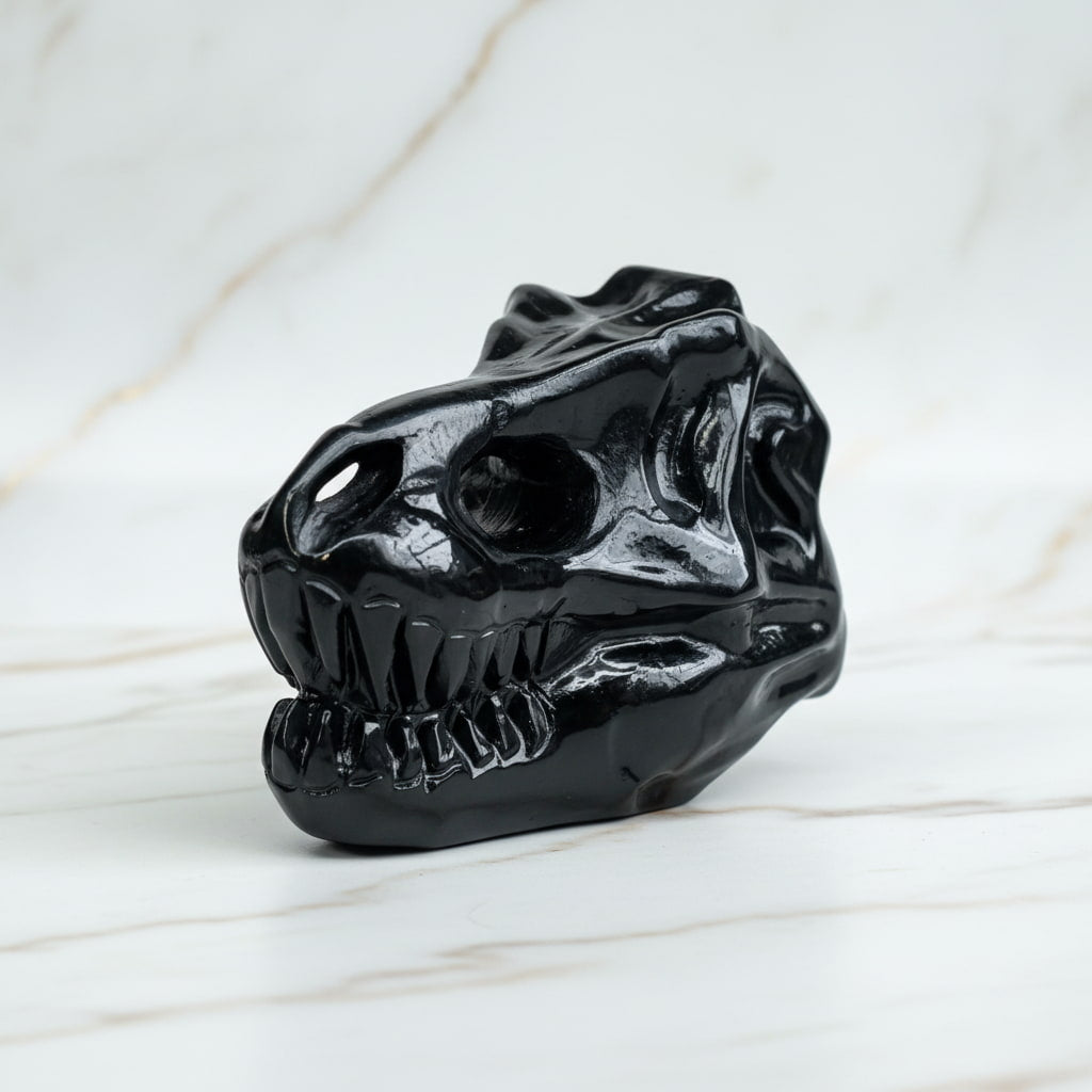 Obsidian T-Rex – Ausdrucksstarkes Kristallobjekt CrystalScents