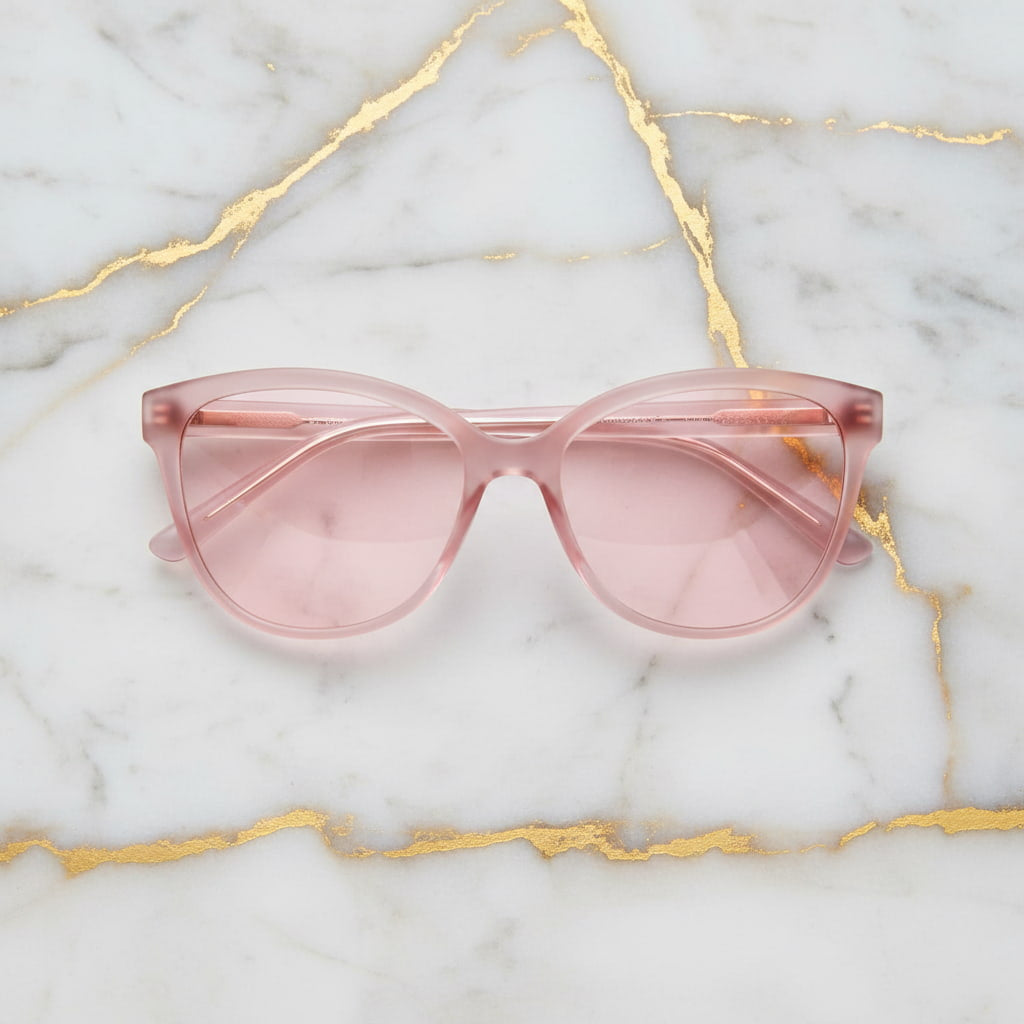 Sonnenbrille – Durchsichtig pink Cateye CrystalScents