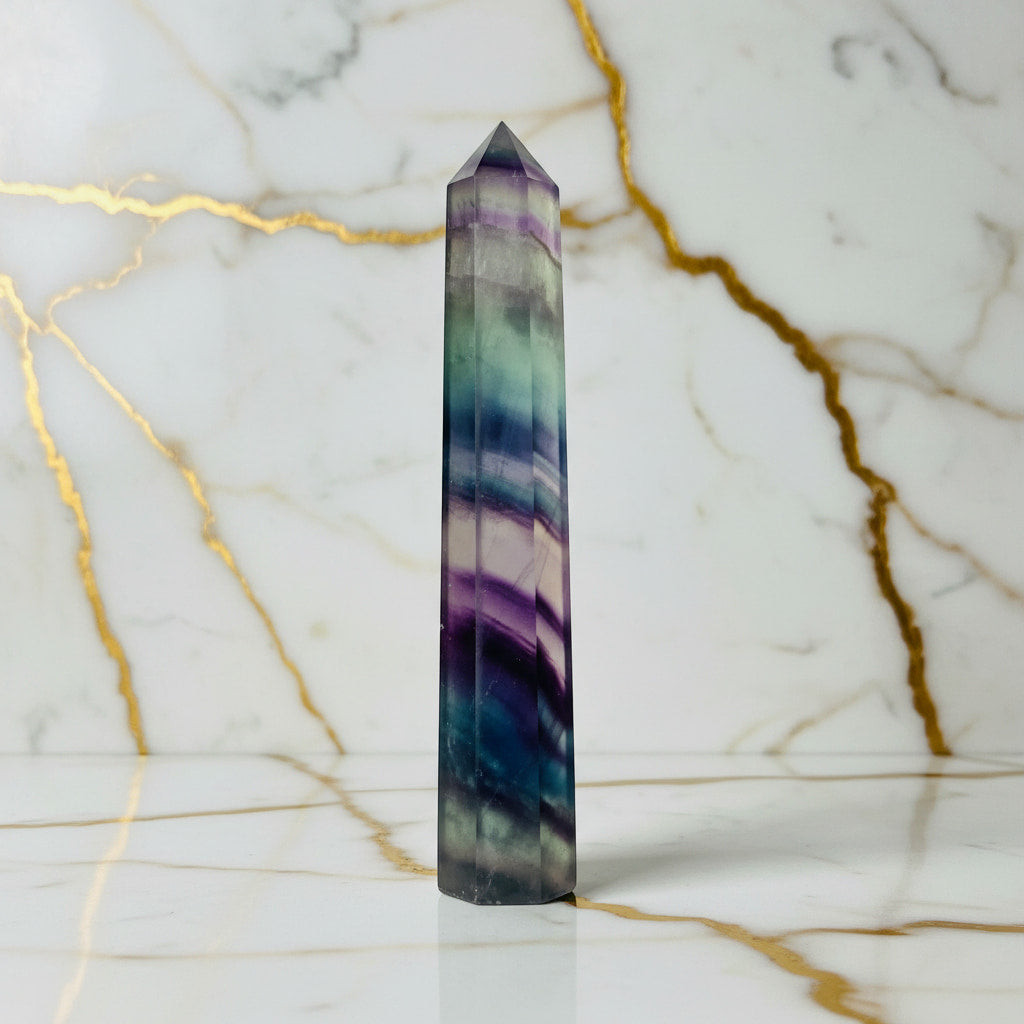 Fluorit Obelisk – Achtsamkeit & Liebe