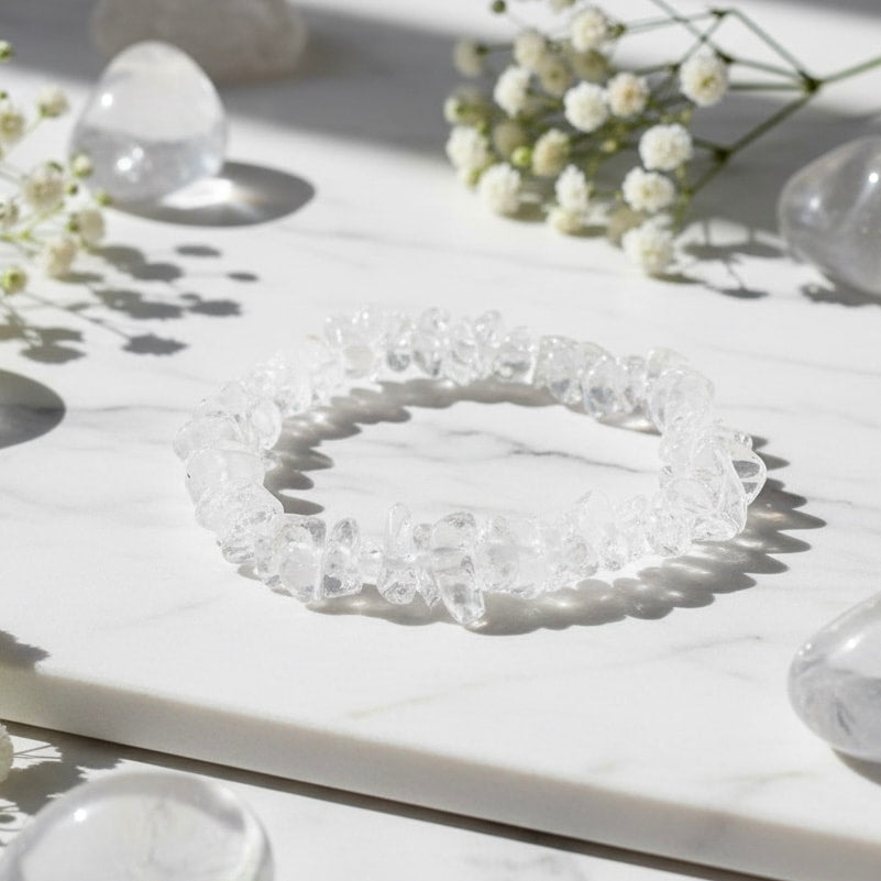 Bergkristall Splitterarmband – Ausgeglichenheit & Gelassenheit CrystalScents