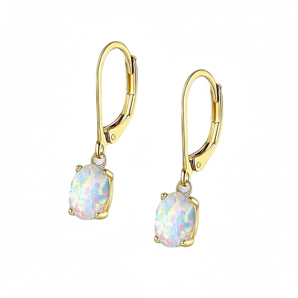 Opal Ohrringe Gold – Funkeln & Glänzen CrystalScents