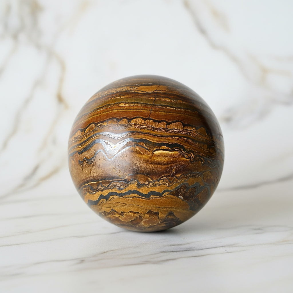 Große Tigereisen Kugel – Mut, Stabilität & innere Stärke CrystalScents