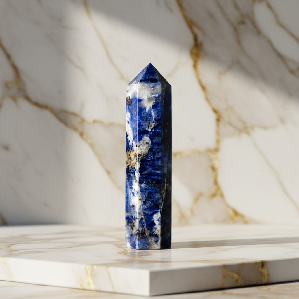 Sodalit Obelisk – Meditation & Achtsamkeit CrystalScents