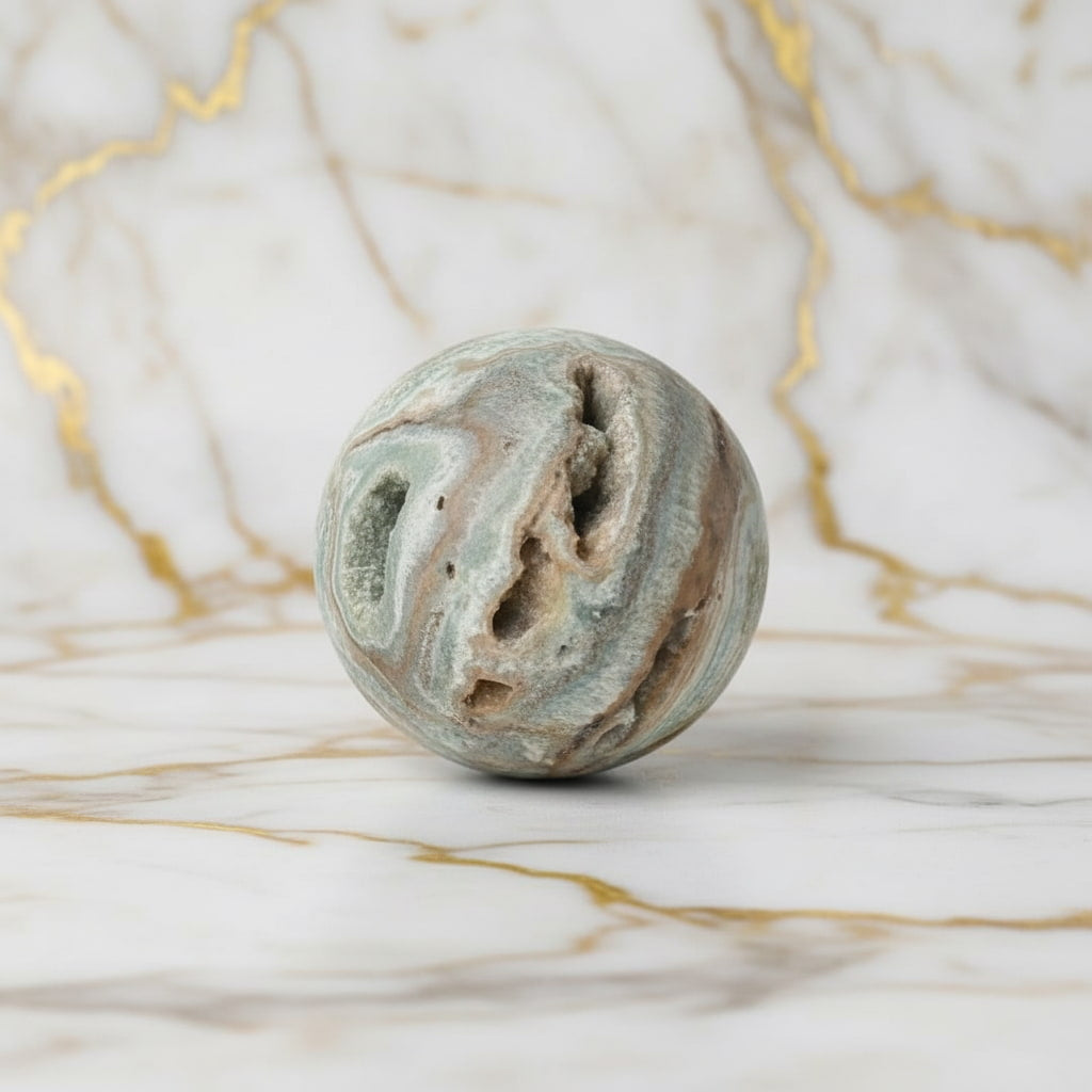 Aragonit Kugel - Sanft & Erdend CrystalScents