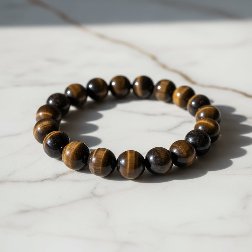 Tigerauge Kugelarmband - Dunkle Magie CrystalScents