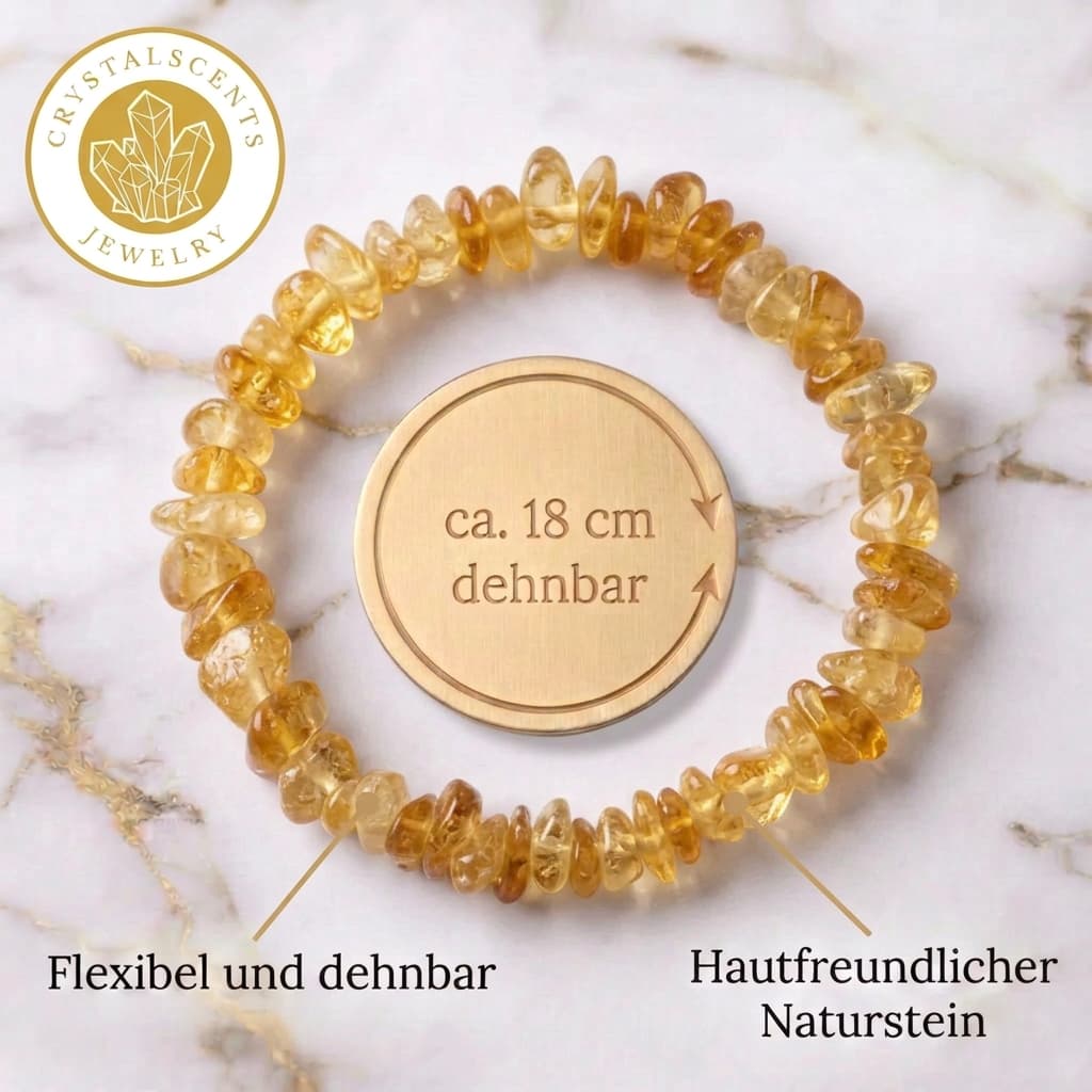 Citrin Splitterarmband - Lebensfreude & Energie