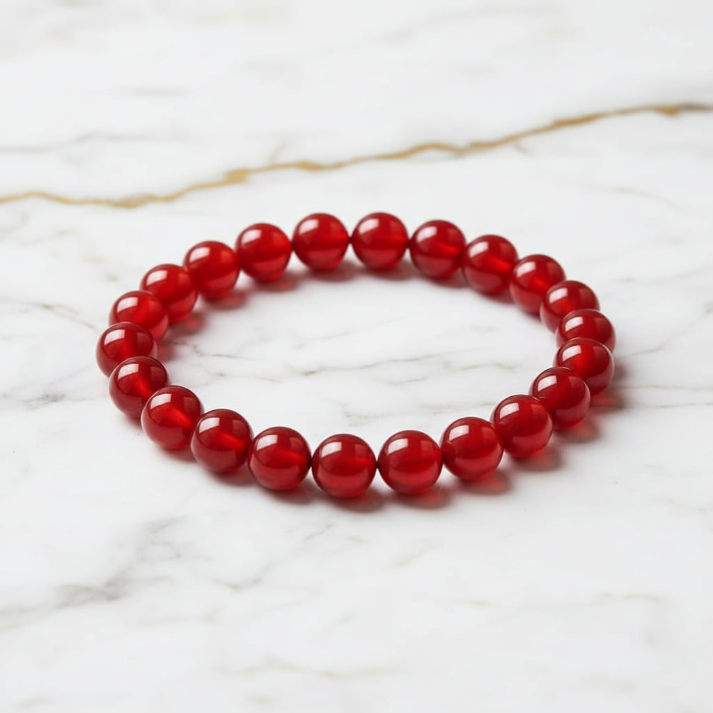 Rotes Achat Kugelarmband – Energie & Ausstrahlung CrystalScents
