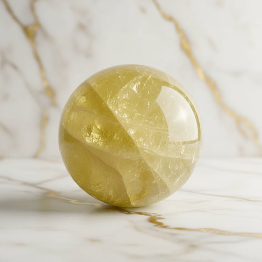 Citrin Kugel – Lebensfreude & Energie CrystalScents