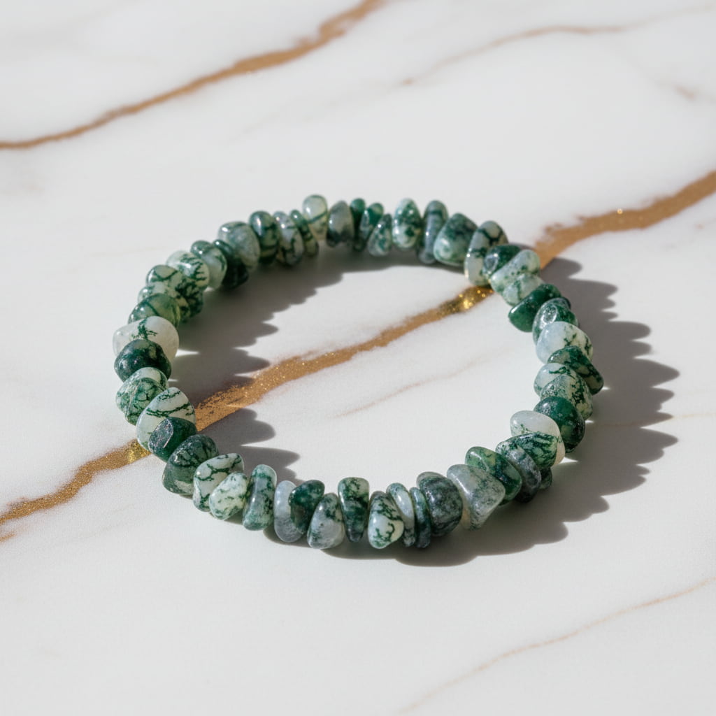 Moosachat Splitter Armband - Erdung & Ausgeglichenheit