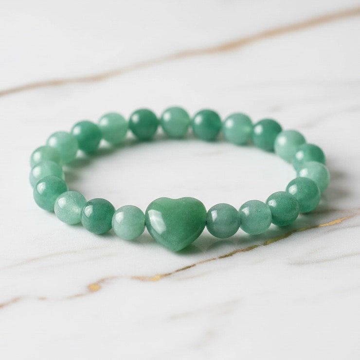 Aventurin Kugelarmband - Herz & Hoffnung CrystalScents